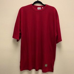 FILA Sport cotton poly crew neck short sleeve perforated soft t-shirt. Sz L.